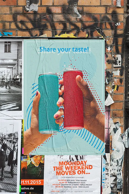 Mockup of the "Share your taste" poster
